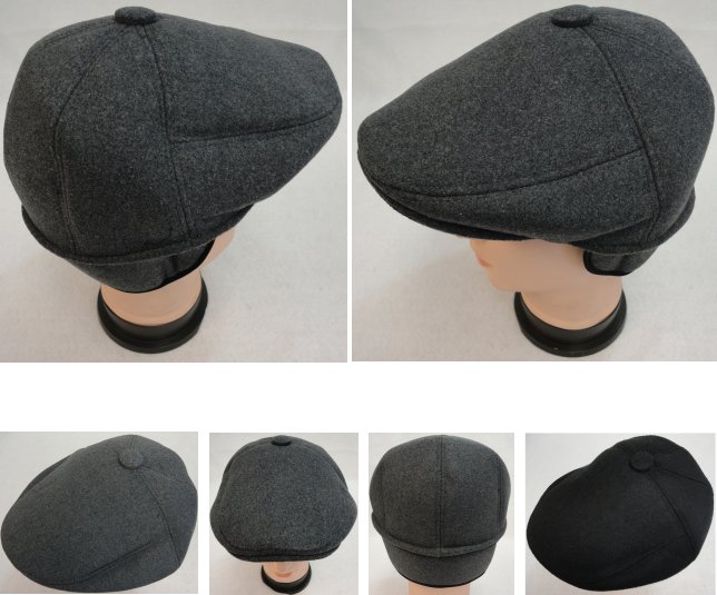 Warm Ivy CAP with Ear Flaps [Wool-Like Solid Color] Button Top